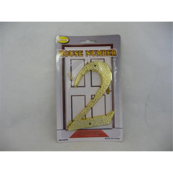 Familymaid House Number Plated with Screws Gold 43339